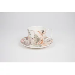 Amc Home Set šolja sa tacnom Hibiscus, 6 komada, Šareni
