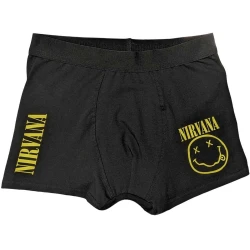 Moške boksarice Nirvana - Yellow Happy Face - ROCK OFF - NIRVBX04MB