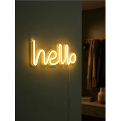 Sinsay - LED neonska lampa u obliku reči hello - belo