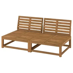NÄMMARÖ Modularna sofa dvosed, napolju/svetlosmeđe bajcovano, 162 cm