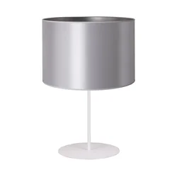 Duolla - Stona lampa CANNES 1xE14/15W/230V prečnik 20 cm srebrna/bela