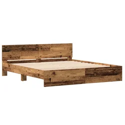 Vidaxl Konstrukcija postelje z vzglavjem Star les 203 x 185 x 70 cm