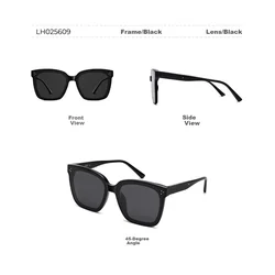 Loho Unisex naočare za sunce, Crne