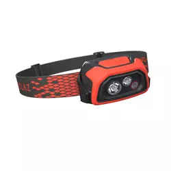 Naglavna svjetiljka za trekking i planinarenje Trek 900 USB 400 lumena crvena