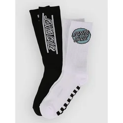Santa Cruz Finish Line (2 Pack) Socks black & white