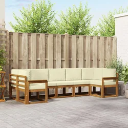 Set vanjskih sofa 7 kom. Prirodna i krem