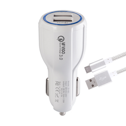 Komplet AVTOPOLNILEC VIGO Quick Charge 3.0 A + Micro usb polnilni kabel