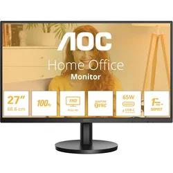 AOC gejming monitor 27B3CA2 27/IPS/1920x1080/100Hz/1ms MPRT/HDMI,USB,USB type C/VESA/zvučnici/crna