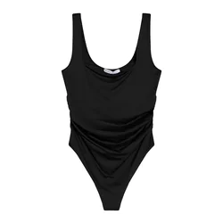 Bershka Bodi majica črna