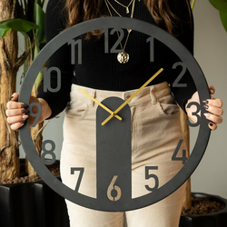 WALLXPERT Mood Metal Wall Clock APS114 Black