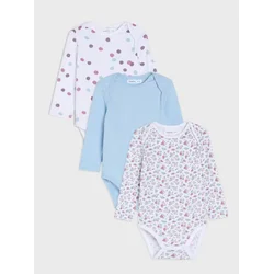 Sinsay - Pamučni bodi sa printom 3 pack - šareno