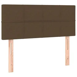 Vidaxl Posteljno vzglavje temno rjavo 80x5x78/88 cm blago
