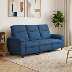Vidaxl Kavč Modra 214 x 90 x 95 cm Blago