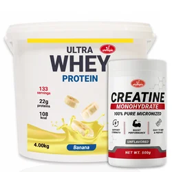Olympic Ultra Whey Protein Banana 4kg + Olympic Creatine Monohydrate 500g