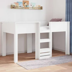 Krevet na kat za djecu Bijelo 90 x 190 cm Konstruirano drvo