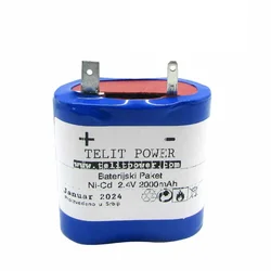 TELIT POWER Baterija NiCd za zumtobel 04797088, 2.4 V, 2000 mAh, Plava