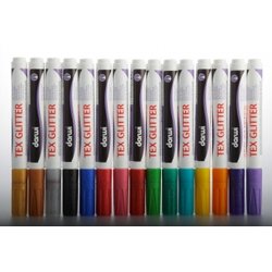 Markeri za tekstil DARWI TEX glitter 6ml - izberite barvo