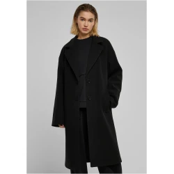 Womens oversized long coat black