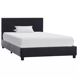 vidaXL Posteljni okvir črno umetno usnje 90x200 cm