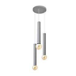 Luster na sajli TUBA 3xE27/15W/230V siva