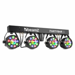 Beamz PartyBar3 4x Par with Magic Ball