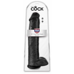 King Cock crni izuzetno veliki realistični dildo od 38cm PIPE553523 / 7694