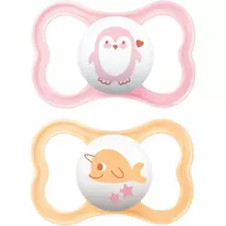 MAM Air 6+ months duda Pink/ Orange 2 kos