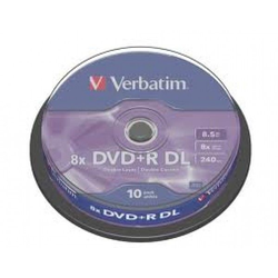 VERBATIM DVD+R MEDIJ 10PK DL C (43666)