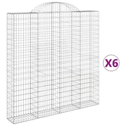 Lučne gabionske košare 6 kom 200x30x200/220cm pocinčano željezo