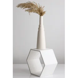 Aberto Design Vaza BSE063, 7x7x28 cm, Bela