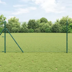Stup za ogradu Zelena 10 x 1,4 m (40 x 40 mm mreža) Čelik i PVC