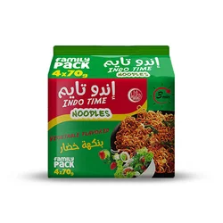 INDO TIME Nudle sa povrćem, 4X70g