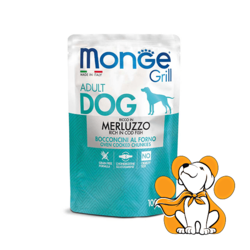 Monge Grill Adult Cod Fish 100g, Kvalitetna Hrana u Kesici sa Bakalarom za Pse
