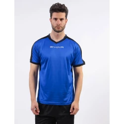 SHIRT REVOLUTION INTERLOCK AZZURRO/NERO Tg. 2XS