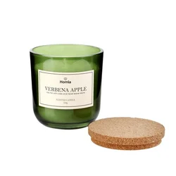 HOMLA Mirisna sveća VERDE Verbena Apple, 240g, Zelena
