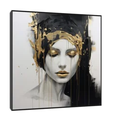 Canvas Slika na platnu Amy, Sa ramom, 140 x 140 cm, Crni