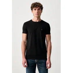 Tommy Hilfiger Majica Core Stretch MW0MW27539 Črna Slim Fit