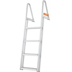 VEVOR Pristaniška lestev 4 stopnice 61x455x1525 cm aluminij