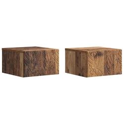 Stolna montirana na zid 2 pcs Staro drvo 34,5 x 33 x 20 cm