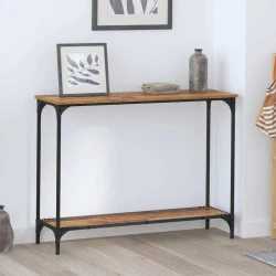 Konzolna stolica s policom Staro drvo 101 x 30.5 x 75 cm