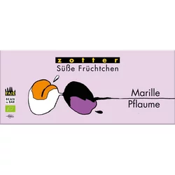 Zotter Schokoladen Bio sladko sadje - marelice & slive - 80 g