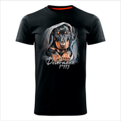MAJICE BRE Muška majica DOBERMAN PUPPY crna