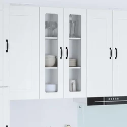 vidaXL Stenska kuhinjska omarica Bela 60 x 31 x 100 cm Konstruiran les