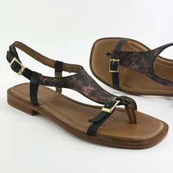 Mona Shoes Ženske sandale, Kožne, Braon