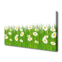 tulup.si Slika na platnu Grass daisies narava 125x50 cm