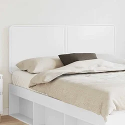 vidaXL Vzglavje z vzglavjem Bela 140 cm Konstruiran les