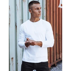 Moška bela majica z dolgimi rokavi