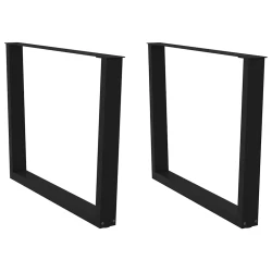 Noge za blagovaonski stol V-oblika 2 kom Crne 100 x (72-73,3) cm Čelik