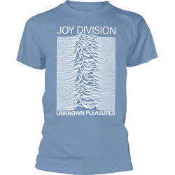 Joy Division Unknown Pleasures White On Blue Light Blue L Majica