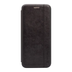 Maska na preklop Teracell Leather za Xiaomi Redmi 8A, Crna